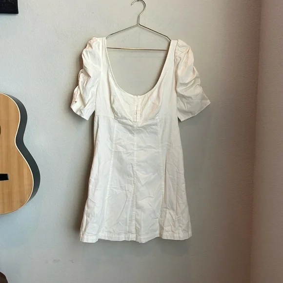 NWT Free People Cheyenne Puff Sleeve Denim Dress Size Medium - Picture 4 of 15